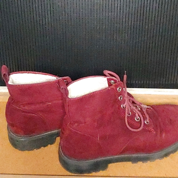 H&M Divided, Burgundy Women's 7 Combat Boots - Picture 1 of 2